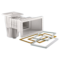 Скиммер Kripsol SKALI лайнер Wide квадратная крышка 63mm/1.5", латунные вставки