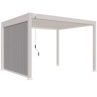 Защитный экран от ветра и солнца (с электроприводом) 4 метра Белый