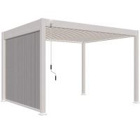 Защитный экран от ветра и солнца (с электроприводом) 3 метра Белый