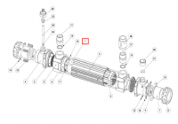 Корпус теплообменника нерж. сталь  X-TUB-G2HE-500