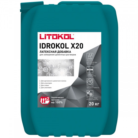 Добавка латексная к штукатурке IDROKOL X20-м (канистра) 20 л