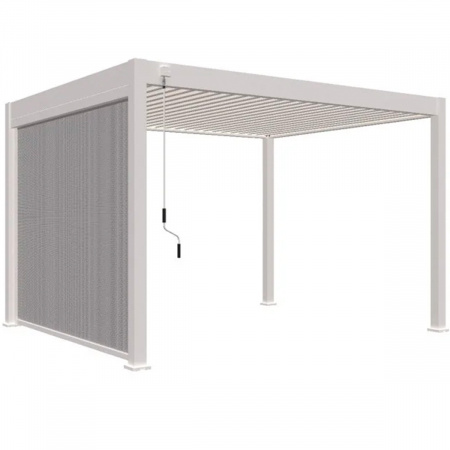 Защитный экран от ветра и солнца (с электроприводом) 3 метра Белый