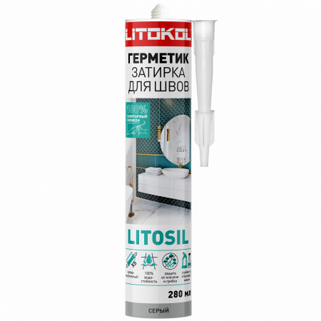 Силиконовый герметик LITOSIL (280 мл) серый