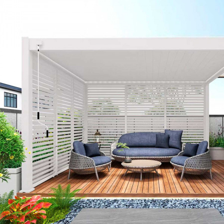 Фиксированная горизонтальная боковая панель- 1.2М Белая