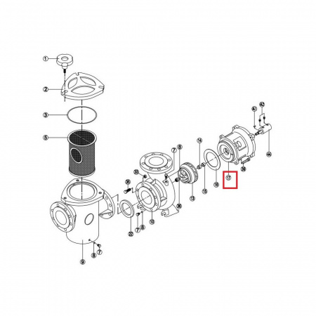 Фланец насоса Kripsol HCP/KAL (RPUM0017.06R/RBH0008.05R)