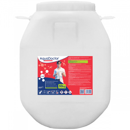 Дезинфектант для бассейна на основе хлора быстрого действия AquaDoctor C-60T 50кг (в таблетках)