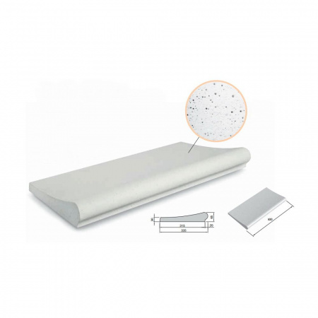 Копинговый камень Carobbio Standard 30x31.5 см песочный, гладкий