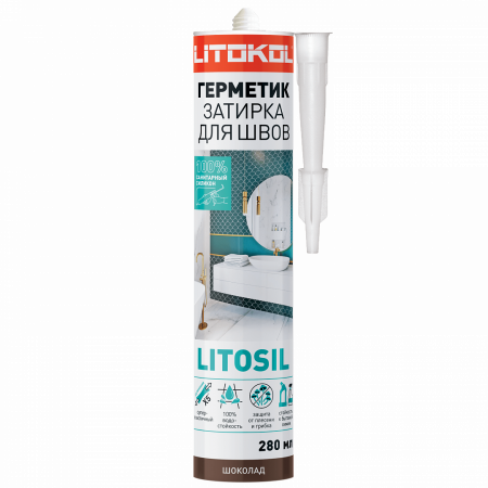 Силиконовый герметик LITOSIL (280 мл) шоколад