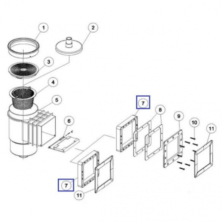 Фланец скиммера Aquaviva EM0010 Standard (01051047)