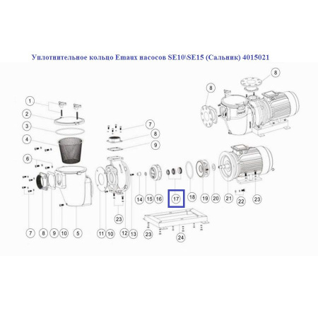 Уплотнительное кольцо Aquaviva насосов SE10\SE15 (Сальник) 4015021