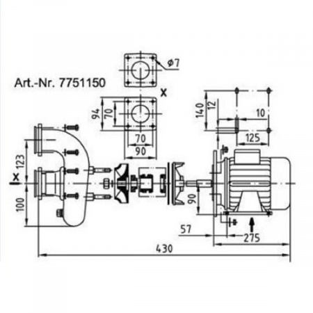 Насос для бассейна Фитстар 7751150 (46м³/ч 2.2кВт 220/380В)