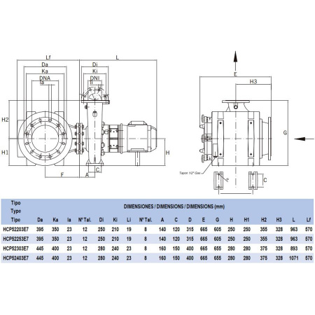 Насос Hayward HCP52403E7 (380В, 487м³/ч, 40лс)