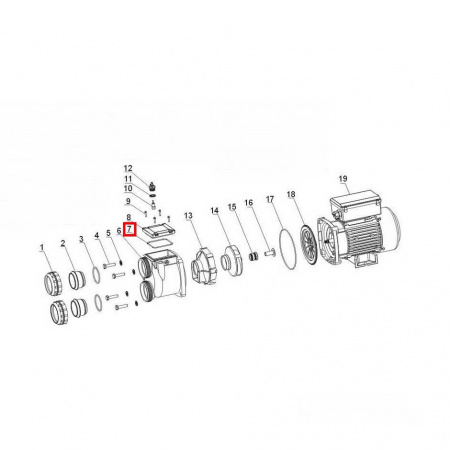 Уплотнительное кольцо крышки насоса Aquaviva XDA Уплотнительное кольцо крышки насоса Aquaviva XDA