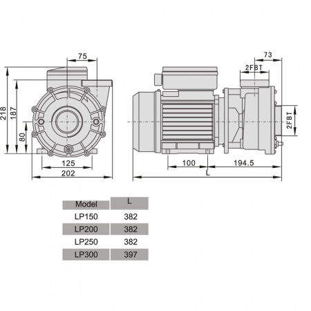 Насос Aquaviva LX LP300T (380В, 35м³/ч, 3лс)