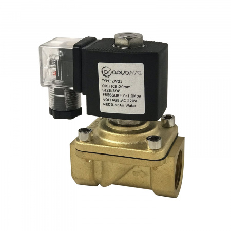 Клапан соленоидный Aquaviva 2W31 Латунь, DN50-G2 120℃ d50 AC220V