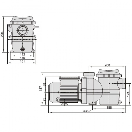 Насос Aquaviva LX SMP015M (220В, 4м³/ч, 0.25лс)