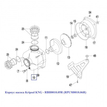 Корпуc насоса Kripsol KNG - RBH0010.05R (RPUM0010.06R)