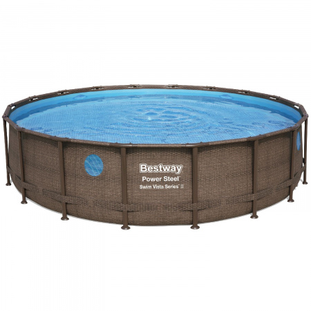 Каркасный бассейн Bestway Steel 56977 (549х122 см) с картриджным фильтром, лестницей и защитным тентом