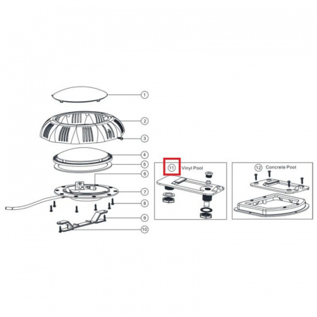 Крепление для прожекторов Aquaviva LED/UL-TP100 под лайнер