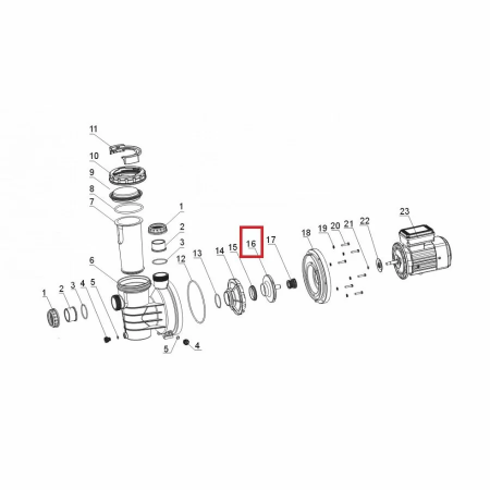 Крыльчатка насоса SWIM 035 (шпонка) Крыльчатка насоса SWIM 035 (шпонка)