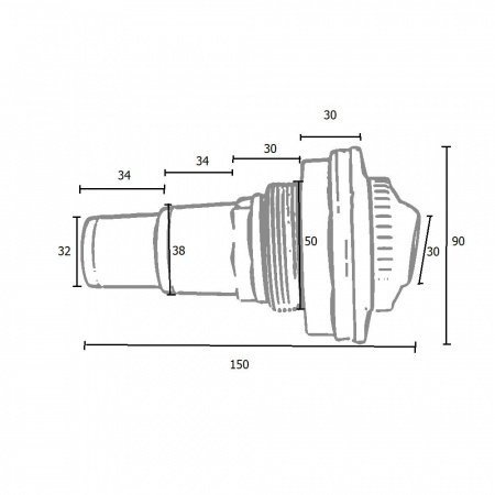 Форсунка Kokido Olimpic K004BU/W (ver2) стеновая (белая)