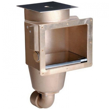 Скиммер Фитстар 1262020 бетон, квадратная крышка, 2", бронза