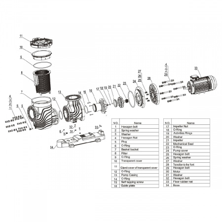 Насос Aquaviva LX SEQ1500 (380В, 168м³/ч, 15лс)