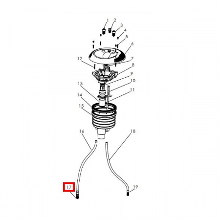 Фитинг воздушного шланга Aquaviva закладной противотока EM0055 (89090116)