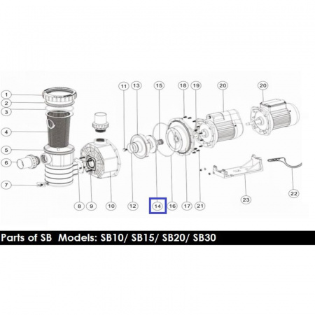 Крыльчатка  для насоса Aquaviva SB20/SR20 1311003