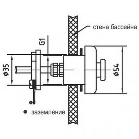 Пневмокнопка Фитстар 8720020, пневмошлангом 5м, конргайкой G1