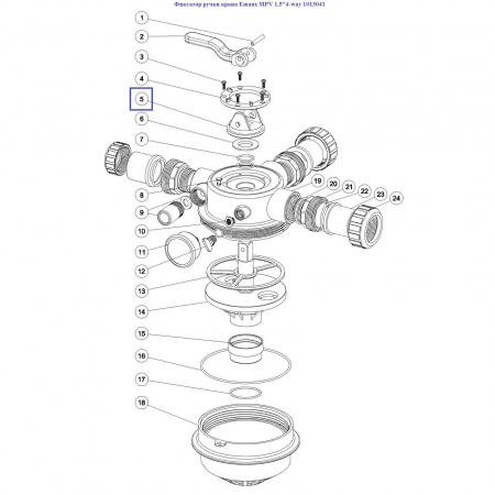 Фиксатор ручки крана Aquaviva MPV 1.5"4-way 1013041