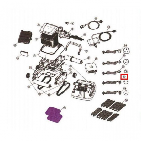 Кабель питания для Aquaviva 7310 Black Pearl (36003)