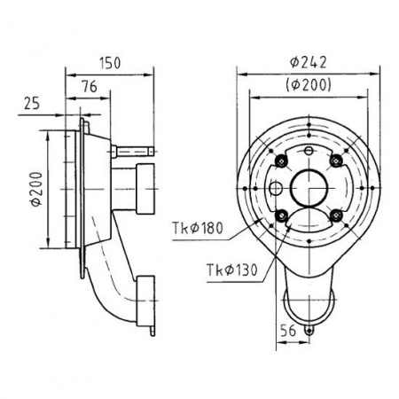 Закладной короб Фитстар 7611550 для Taifun, 150 мм