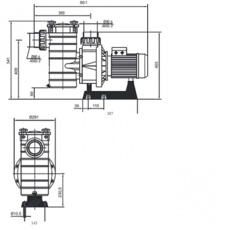 Насос Hayward HCP38301E KAP300 M.B (220В, 48м³/ч, 3лс)
