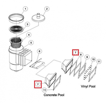 Корпус скиммера Aquaviva EM0020 01051044