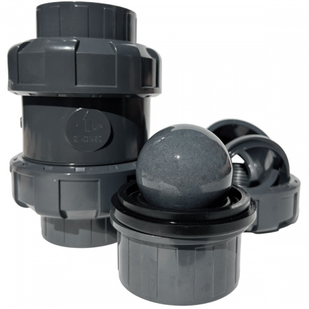 Обратный клапан шаровый d63 уплотнение EPDM AQUAVIVA, Россия