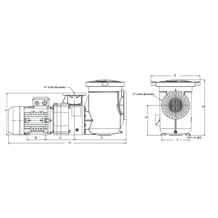 Насос AquaViva AQP-4.0 трехфазный