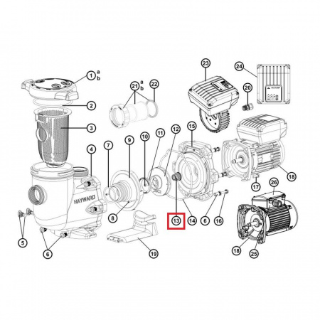 Сальник в сборе для насоса Hayward TriStar (SPX3200SA)