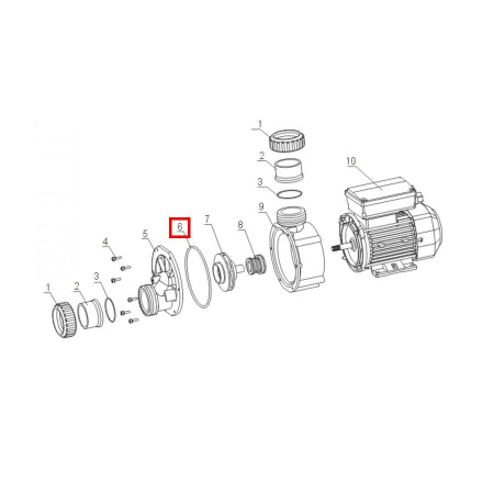Уплотнительное кольцо корпуса для насоса Aquaviva JA O-ring №6 Уплотнительное кольцо корпуса для насоса Aquaviva JA O-ring №6
