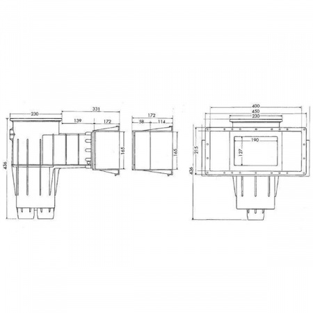 Скиммер Hayward 3118 PREMIUM Wide бетон