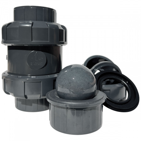 Обратный клапан шаровый d75 уплотнение EPDM AQUAVIVA, Россия